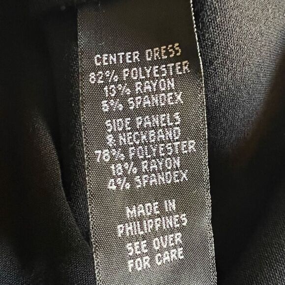 BCX Macys Dress Midi Tan Black Sleeveless Zip Casual Business Size L - Picture 4 of 5